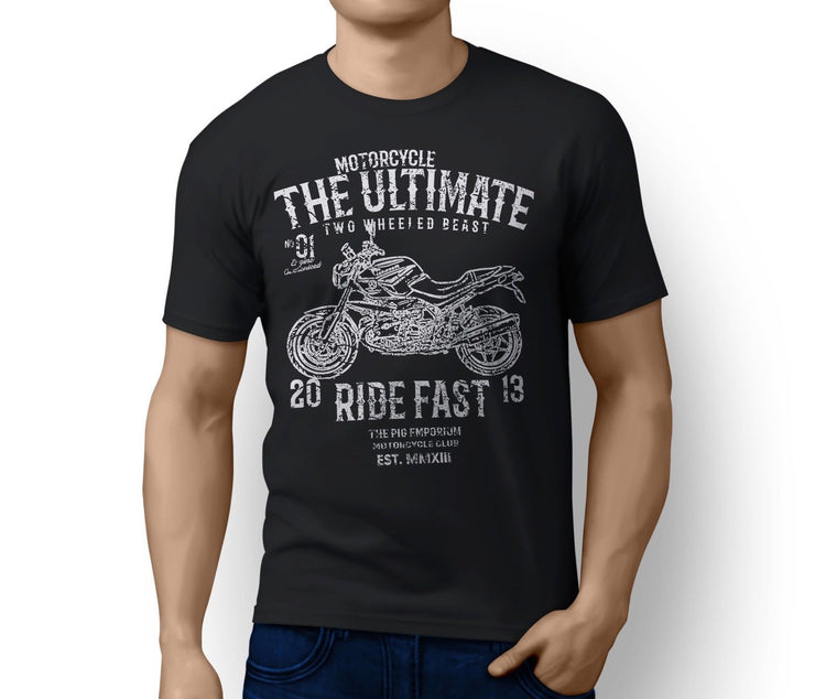 RH Ultimate Illustration For A BMW R1200R 2010 Motorbike Fan T-shirt