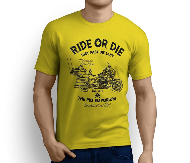 RH Ride Illustration For A Harley Davidson CVO Limited Motorbike Fan T-Shirt