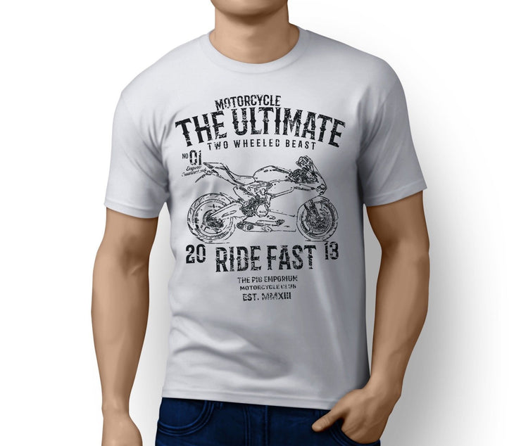 RH Ultimate Illustration For A Ducati 899 Panigale 2015 Motorbike Fan T-shirt