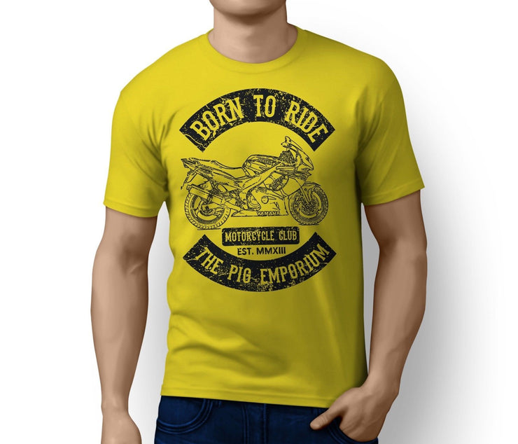 RH Born to Ride Illustration For A Yamaha YZF600R Thundercat Motorbike Fan T-Shi