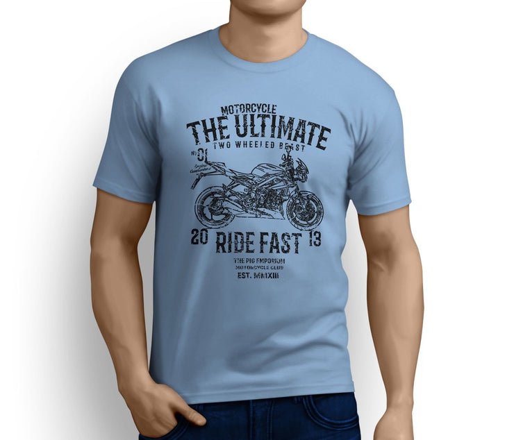 RH Ultimate Illustration For A Triumph Street Triple Rx SE Motorbike Fan T-shirt
