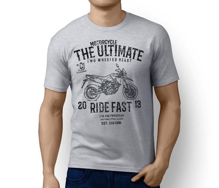 RH Ultimate Illustration for a Aprilia Dorsoduro 750 2009 Motorbike fan T-shirt