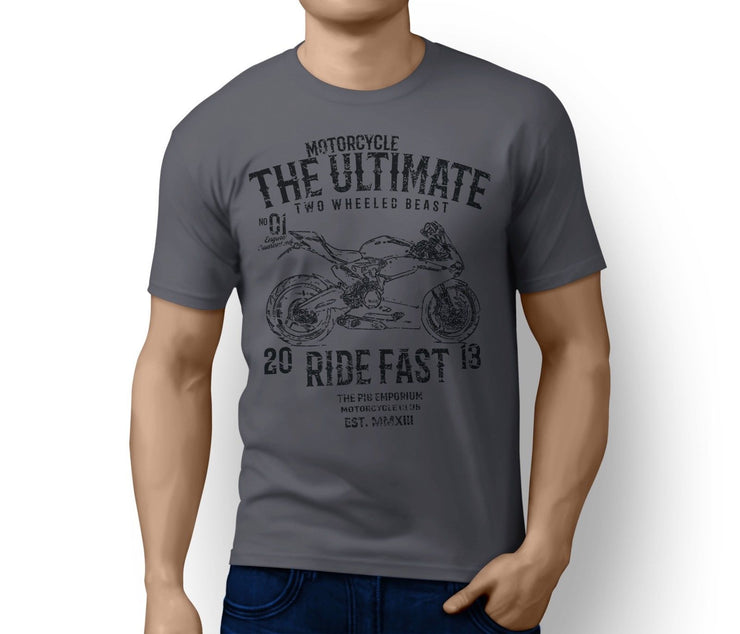 RH Ultimate Illustration For A Ducati 899 Panigale 2015 Motorbike Fan T-shirt