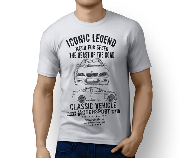 RH Illustration For A BMW M3 E46 Motorcar Fan T-Shirt