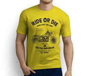 RH Ride Art Tee aimed at fans of Harley Davidson Softail Slim S Motorbike