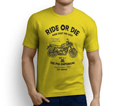 RH Ride Art Tee aimed at fans of Triumph Bonneville T120 Black Motorbike