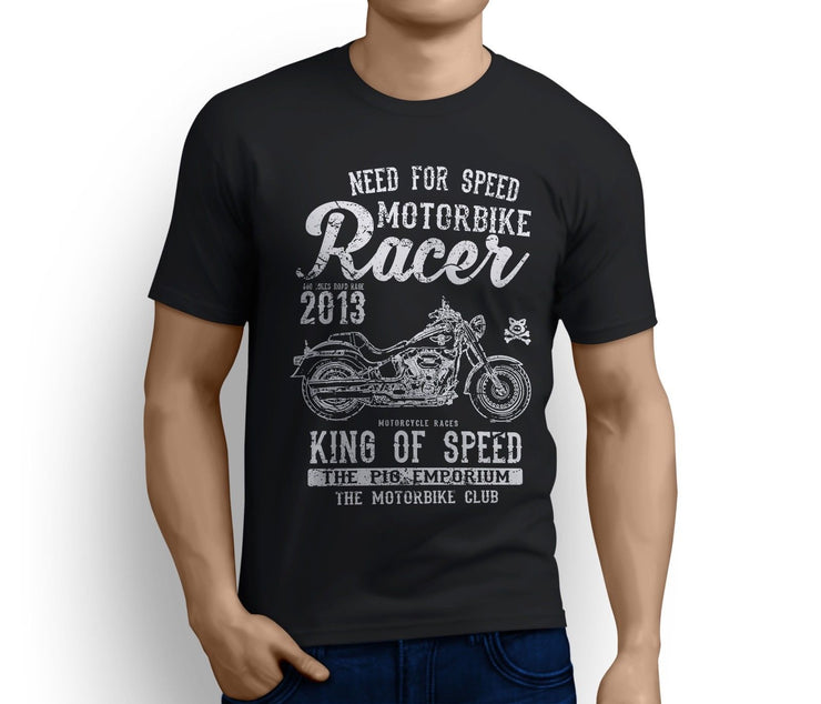 RH King Art Tee aimed at fans of Harley Davidson Fat Boy S Motorbike