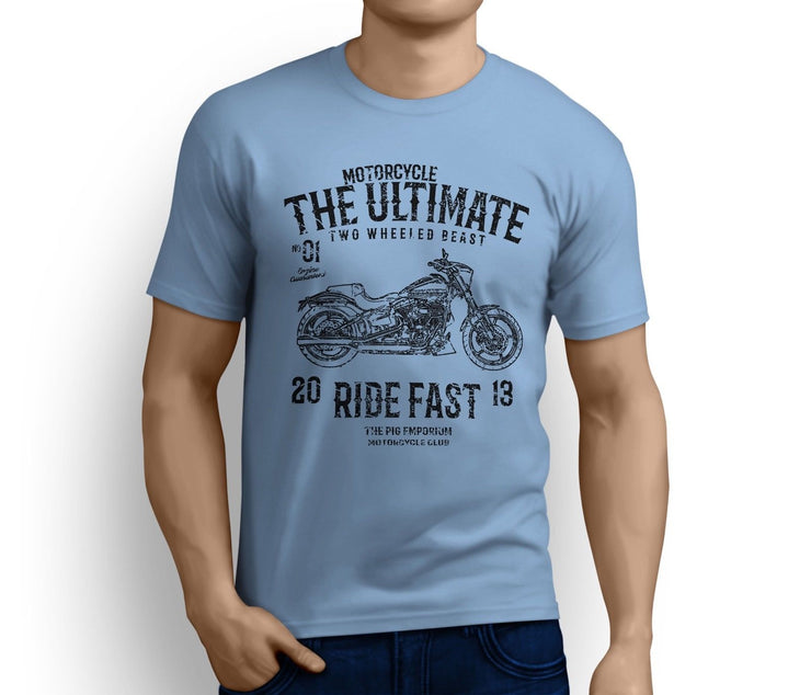 RH Ultimate Art Tee aimed at fans of Harley Davidson CVO Pro Street Breakout Motorbike