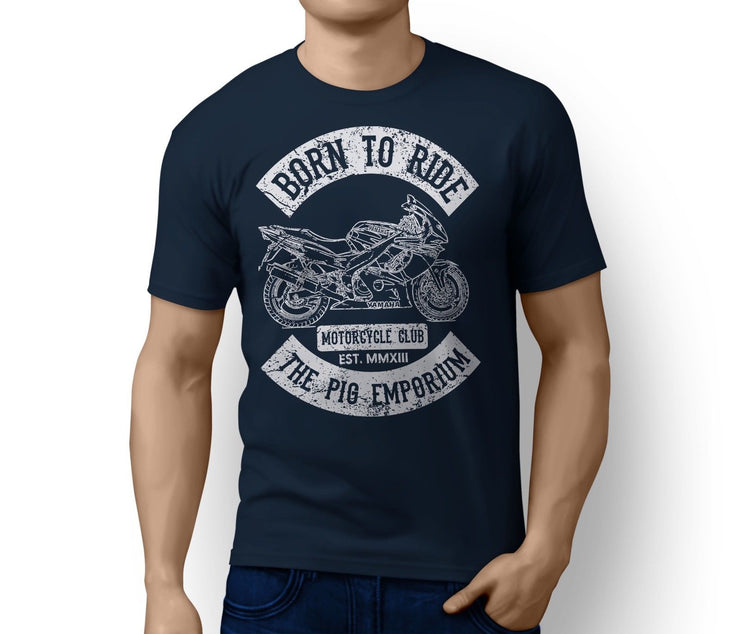 RH Born to Ride Illustration For A Yamaha YZF600R Thundercat Motorbike Fan T-Shi