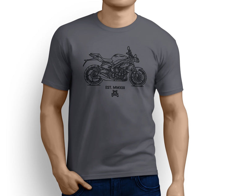 Road Hog Illustration For A Triumph Street Triple R 2016 Motorbike Fan T-Shirt