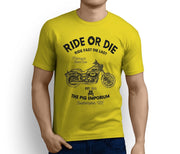 RH Ride Art Tee aimed at fans of Harley Davidson Low Rider Motorbike