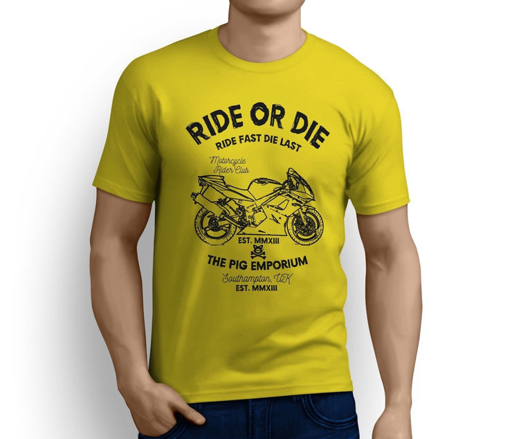 RH Ride Art Tee aimed at fans of Triumph Daytona 650 Motorbike