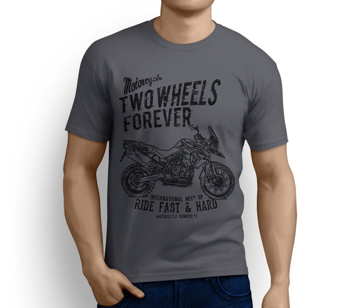 RH Triumph Illustration For A Tiger 800XC 2016 Motorbike Fan T-Shirt