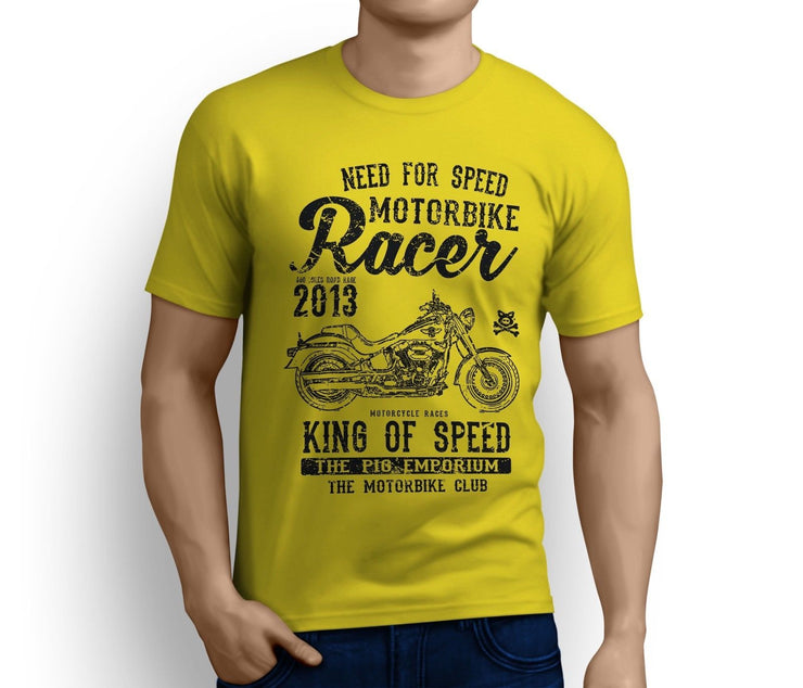 RH King Art Tee aimed at fans of Harley Davidson Fat Boy S Motorbike