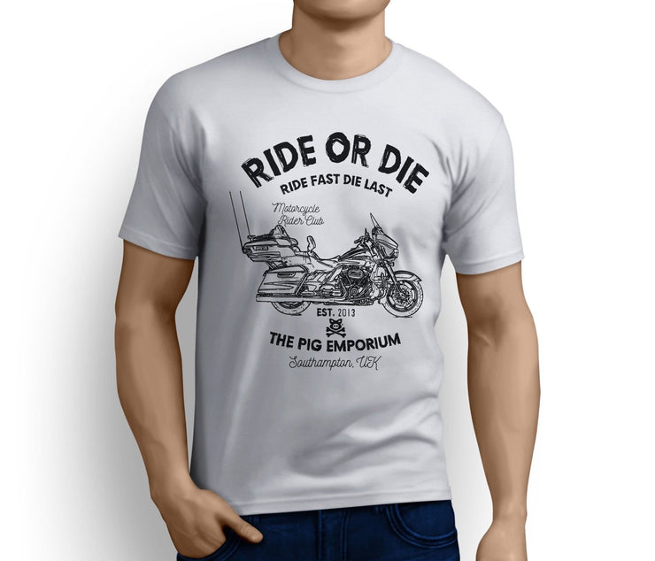 RH Ride Illustration For A Harley Davidson CVO Limited Motorbike Fan T-Shirt