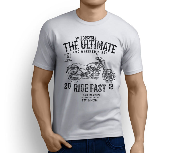 RH Ultimate Art Tee aimed at fans of Harley Davidson Street 500 Motorbike