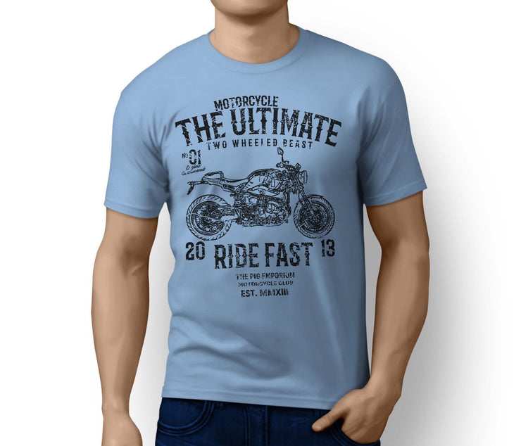 RH Ultimate Illustration For A BMW RNineT 2017 Motorbike Fan T-shirt