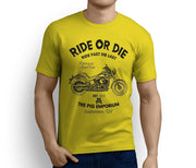 RH Ride Art Tee aimed at fans of Harley Davidson Fat Boy Motorbike