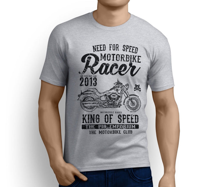 RH King Art Tee aimed at fans of Harley Davidson Fat Boy S Motorbike