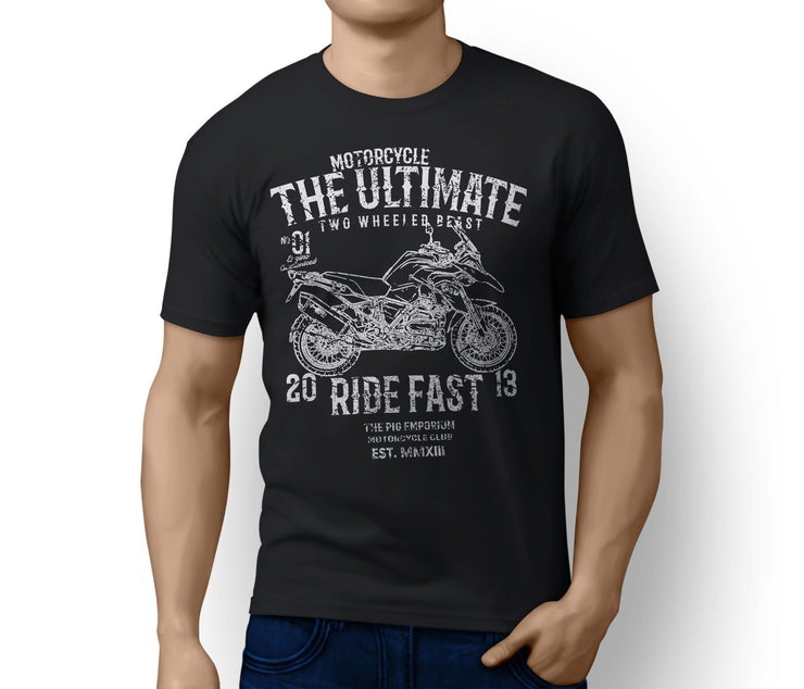 RH Ultimate Illustration For A BMW R1200GS Adventure 2013 Motorbike Fan T-shirt