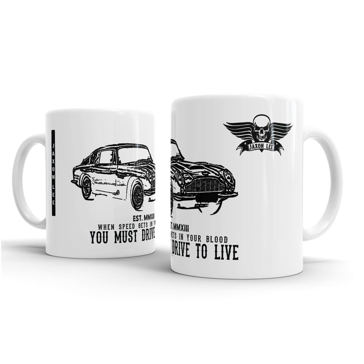 JL Illustration For A Aston Martin DB6 Motorcar Fan – Gift Mug