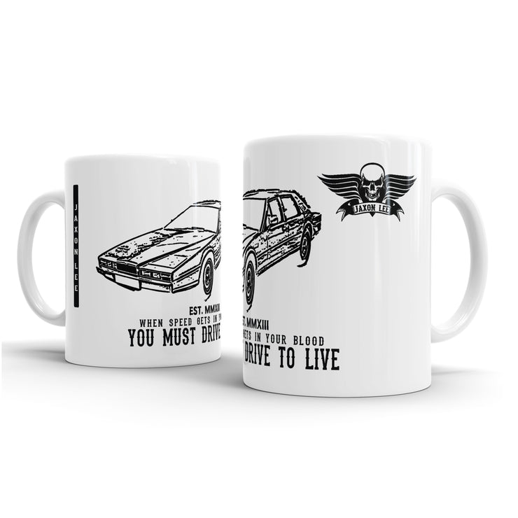 JL Illustration For A Aston Martin Lagonda Motorcar Fan – Gift Mug
