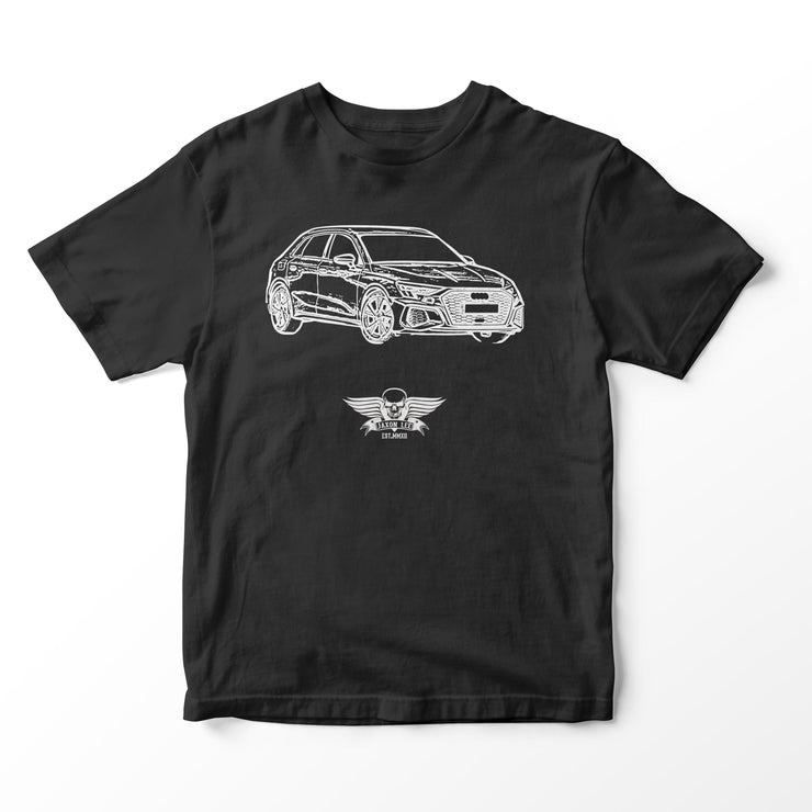 JL Basic Illustration for a Audi A3 Motorcar fan T-shirt