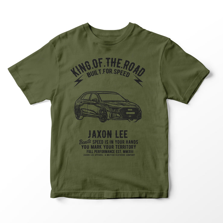 JL King Illustration for a Audi A3 Motorcar fan T-shirt