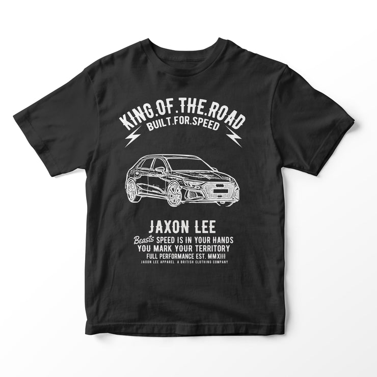 JL King Illustration for a Audi A3 Motorcar fan T-shirt