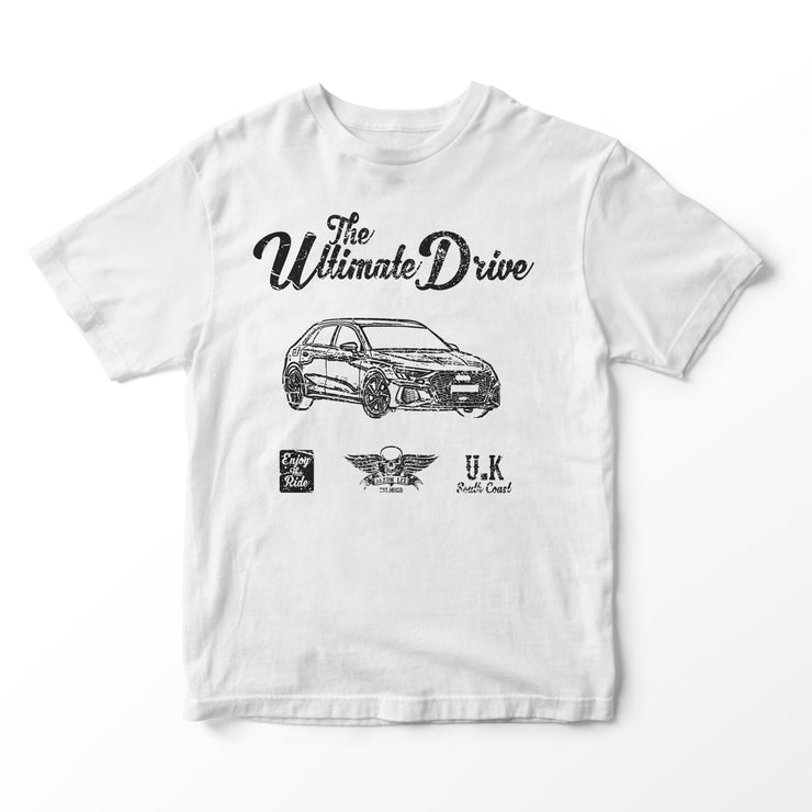 JL Ultimate Illustration for a Audi A3 Motorcar fan T-shirt