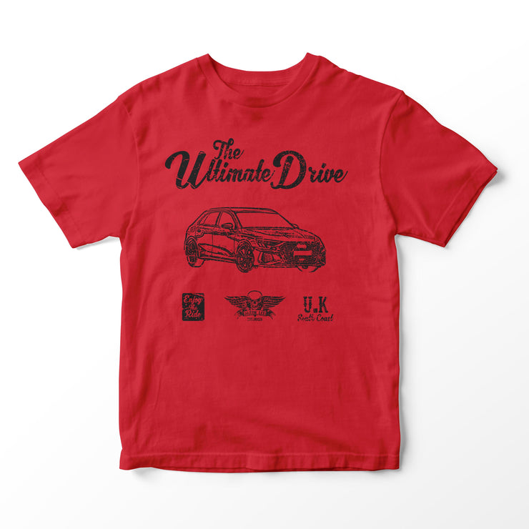 JL Ultimate Illustration for a Audi A3 Motorcar fan T-shirt