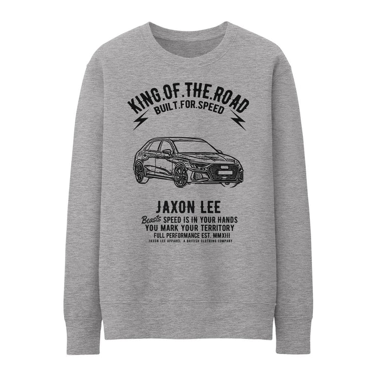 JL King Illustration for a Audi A3 Motorcar fan Jumper