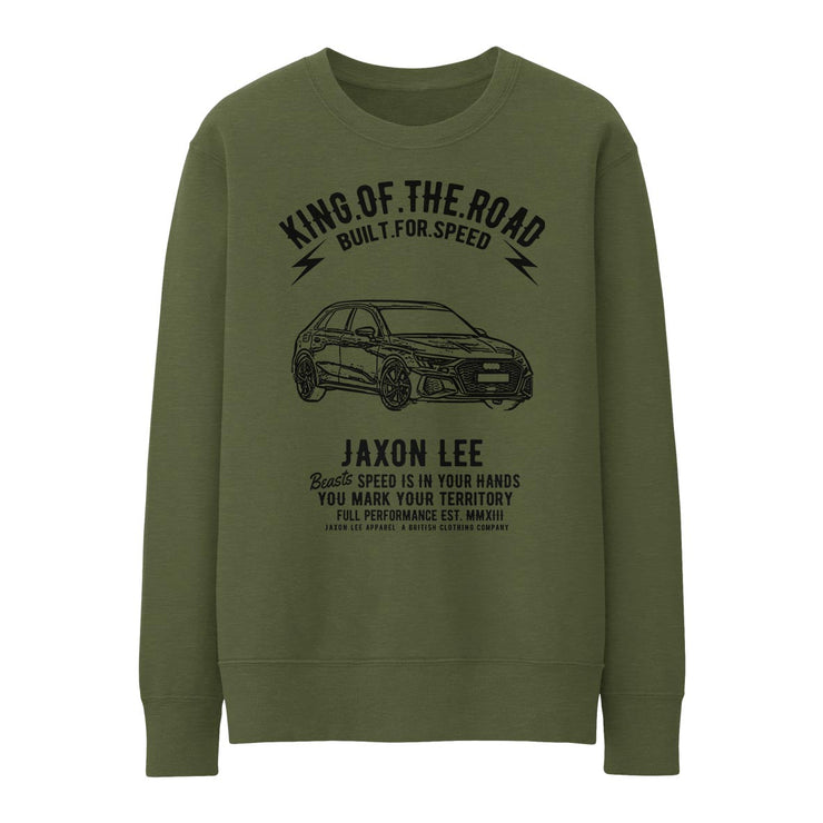 JL King Illustration for a Audi A3 Motorcar fan Jumper