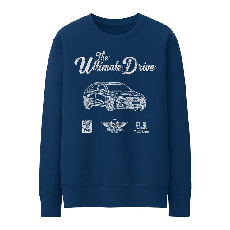 JL Ultimate Illustration for a Audi A3 Motorcar fan Jumper