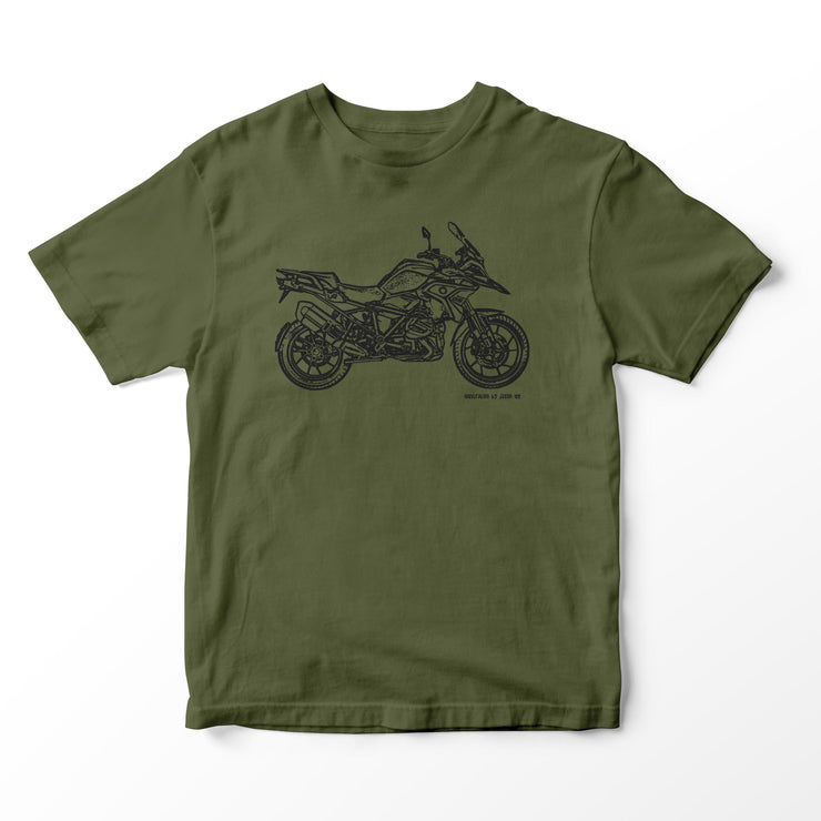 JL Illustration For A BMW 1250 GS 2019 Motorbike Fan T-shirt