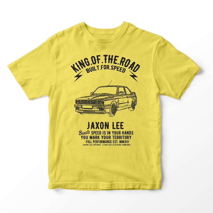 JL King Illustration for a BMW 325i Motorcar fan T-shirt