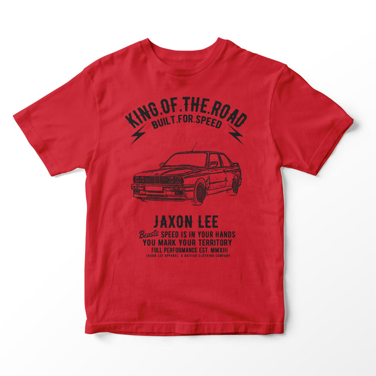 JL King Illustration for a BMW 325i Motorcar fan T-shirt