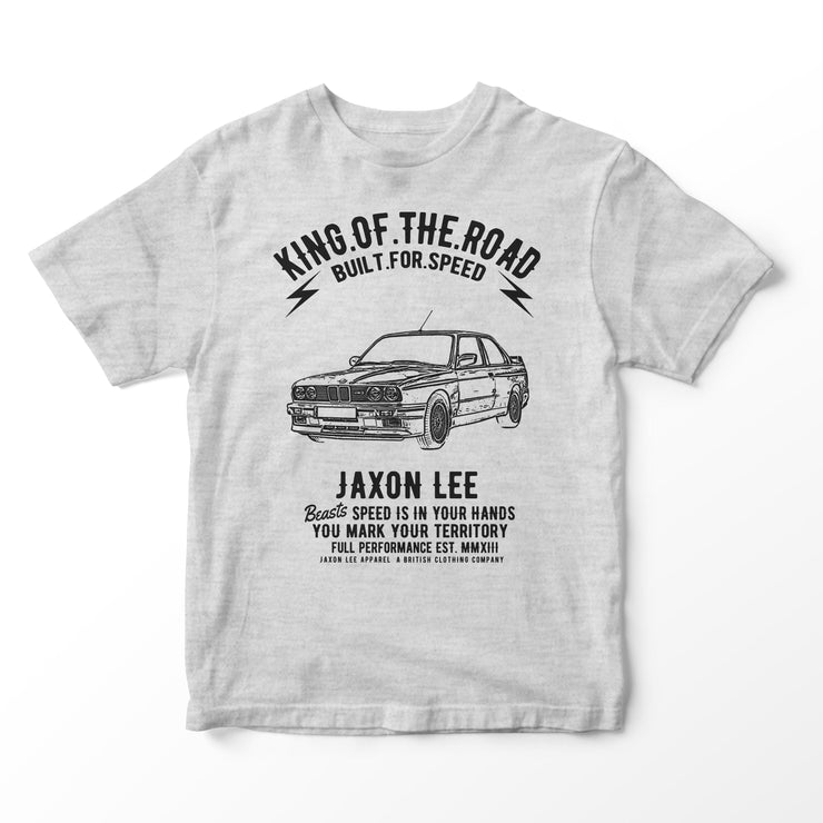 JL King Illustration for a BMW 325i Motorcar fan T-shirt