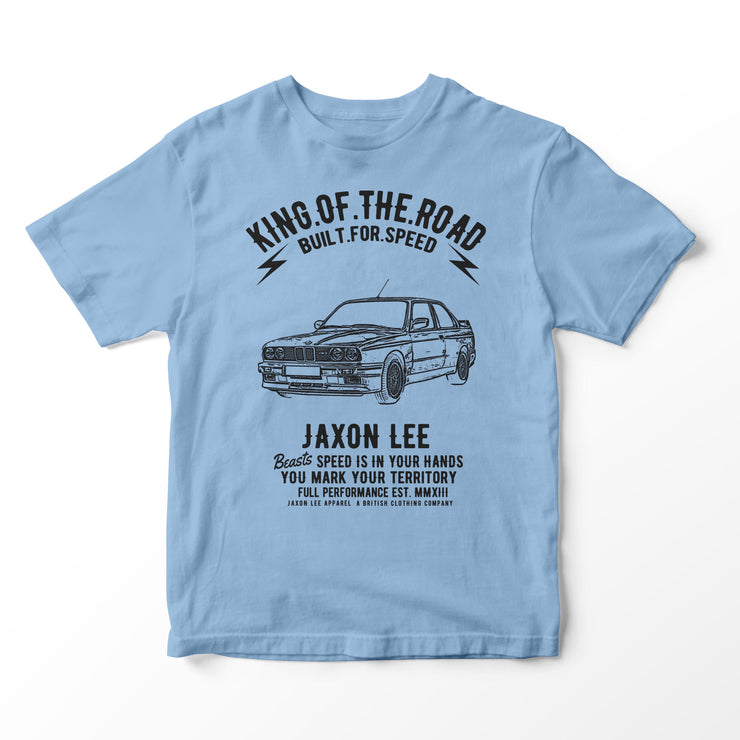 JL King Illustration for a BMW 325i Motorcar fan T-shirt