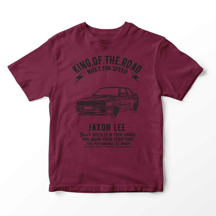 JL King Illustration for a BMW 325i Motorcar fan T-shirt