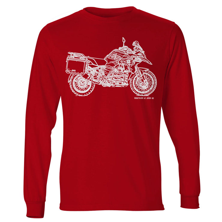 JL Illustration For A BMW R1200GS 2017 Motorbike Fan LS-Tshirt