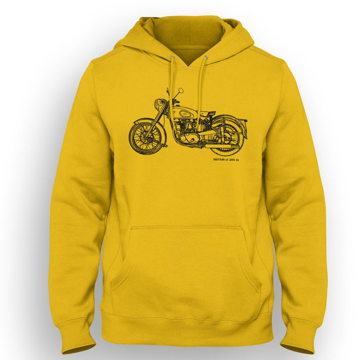 JL Illustration For A BSA Golden Flash Motorbike Fan Hoodie