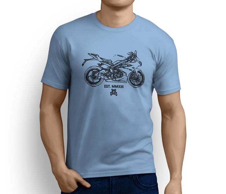 Road Hogs Illustration For A Triumph 675 2016 Motorbike Fan T-shirt - Jaxon lee