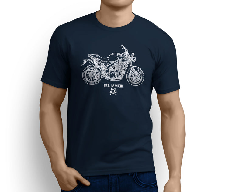 Road Hogs Illustration For A Triumph Speed Triple Motorbike Fan T-shirt - Jaxon lee