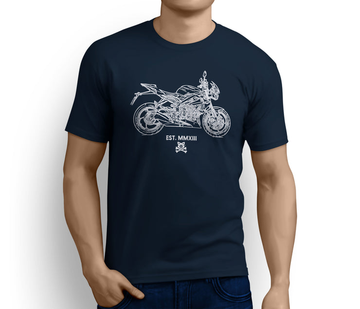 Road Hog Illustration For A Triumph Street Triple Rx SE Motorbike Fan T-shirt - Jaxon lee