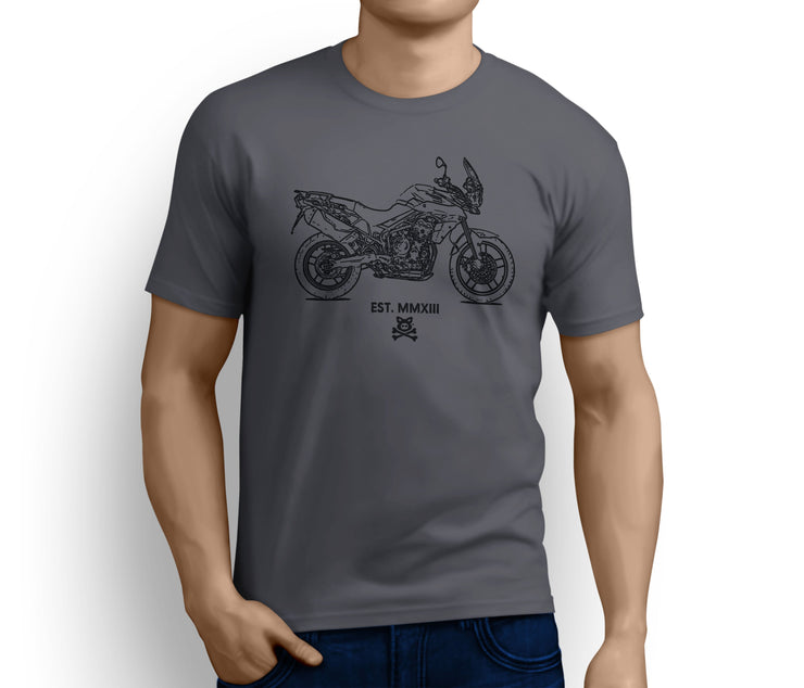 Road Hog Illustration For A Triumph Tiger 800 Motorbike Fan T-shirt - Jaxon lee