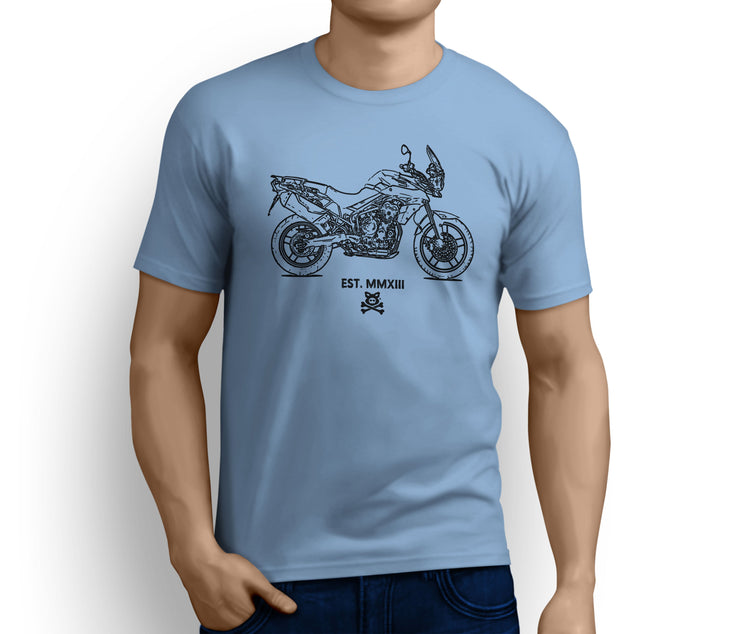 Road Hog Illustration For A Triumph Tiger 800 Motorbike Fan T-shirt - Jaxon lee