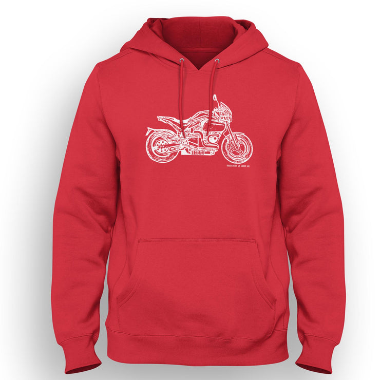 JL Illustration For A Buell S1 Motorbike Fan Hoodie