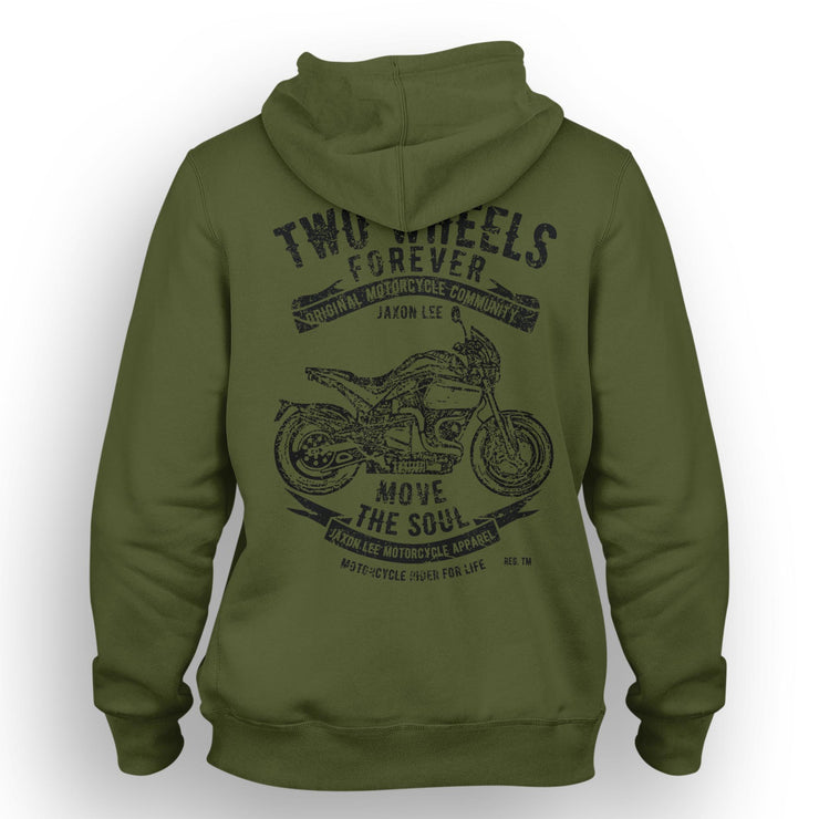 JL Soul Illustration For A Buell S1 Motorbike Fan Hoodie