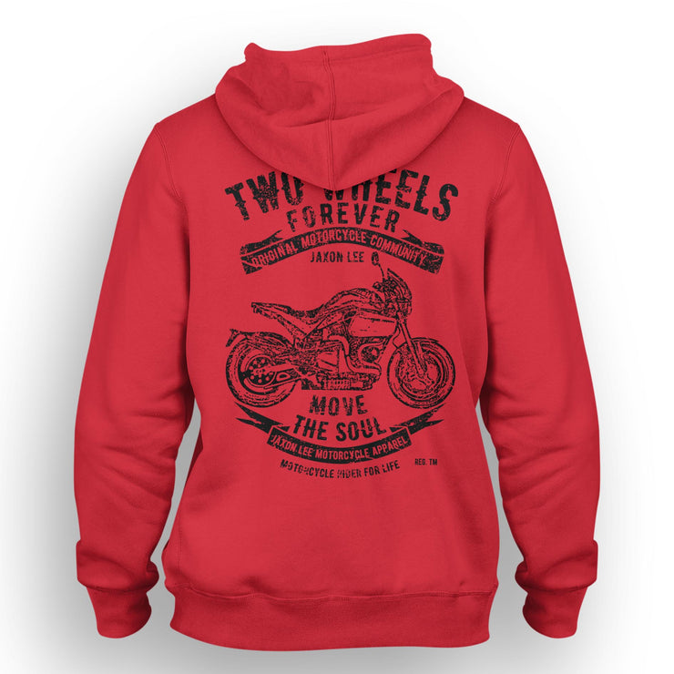 JL Soul Illustration For A Buell S1 Motorbike Fan Hoodie